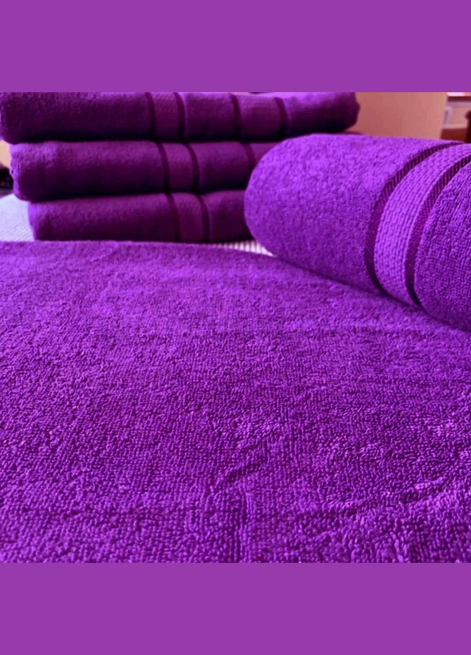 Рушник махровий — Чорниця 40*70 (400 г/м²) Fadolli Ricci фіолетовий