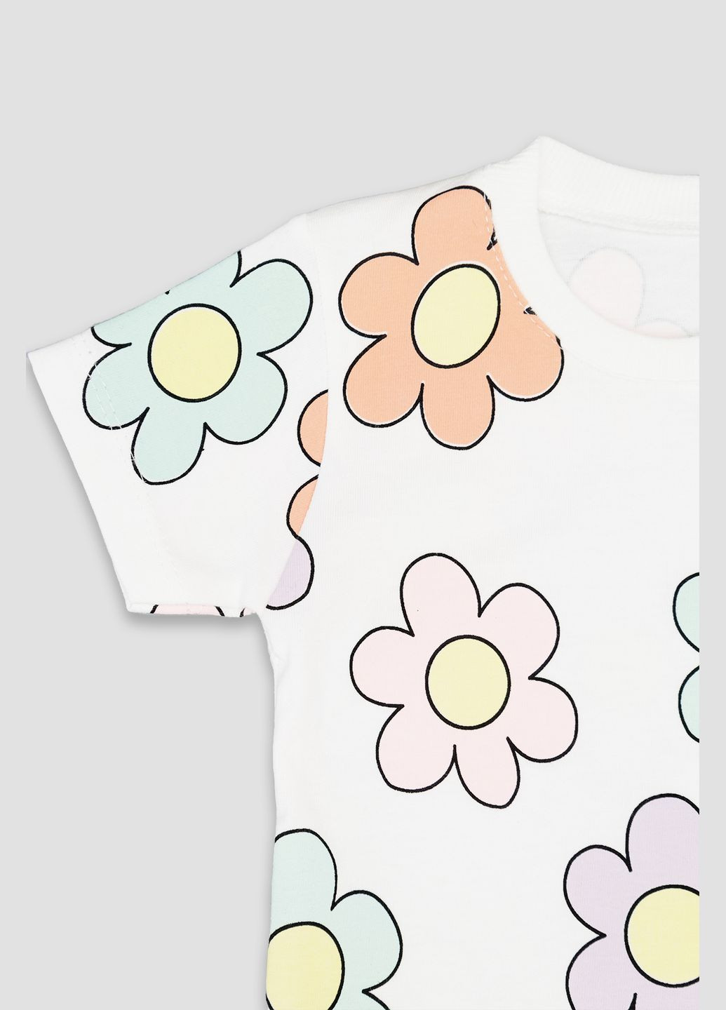 Бузковий літній костюм з шортами для дівчинки колір бузковий цб-00249601 Baby Go