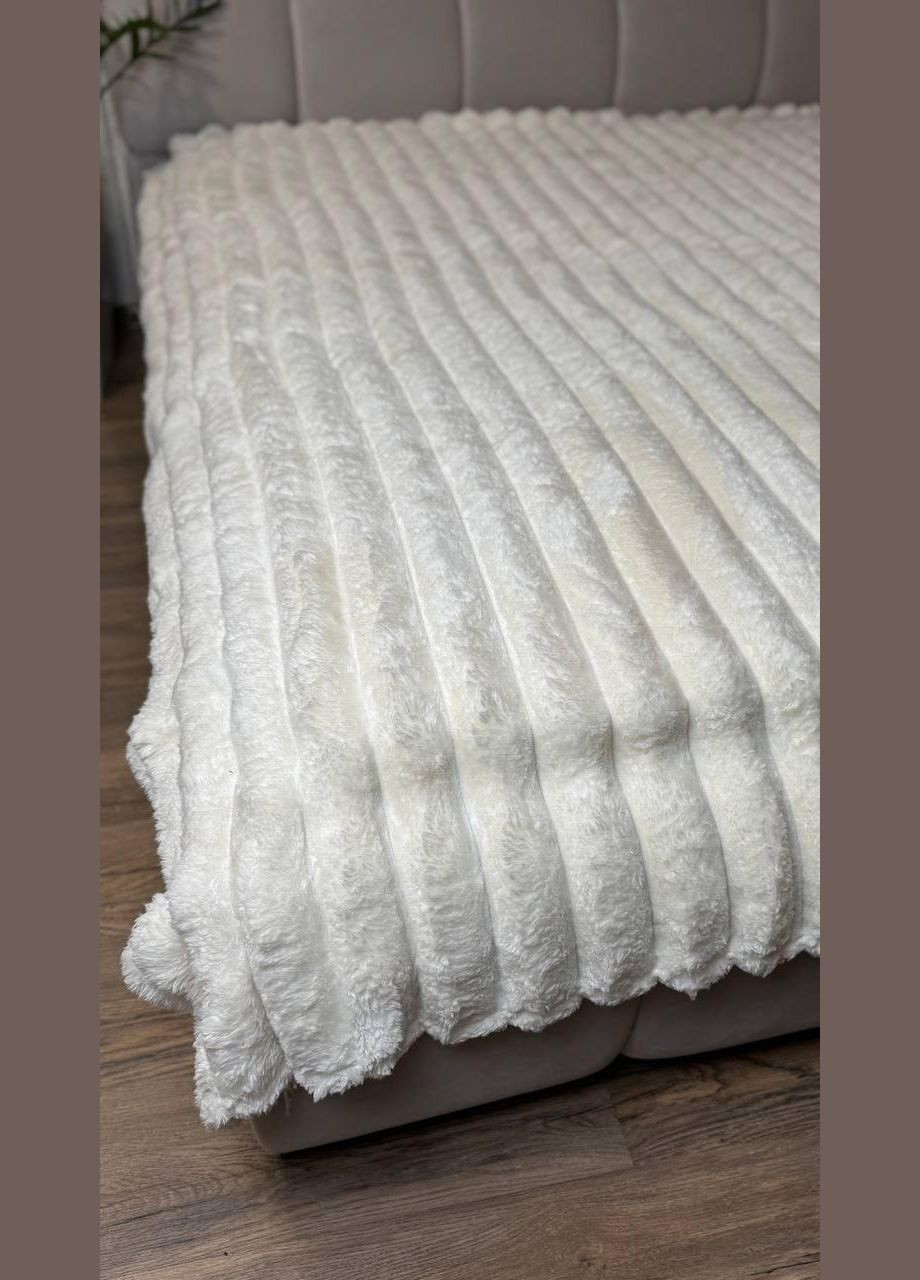 Плюшевый плед 200х230 Белый (П4К-Am-sharp-003) No Brand (316231077)