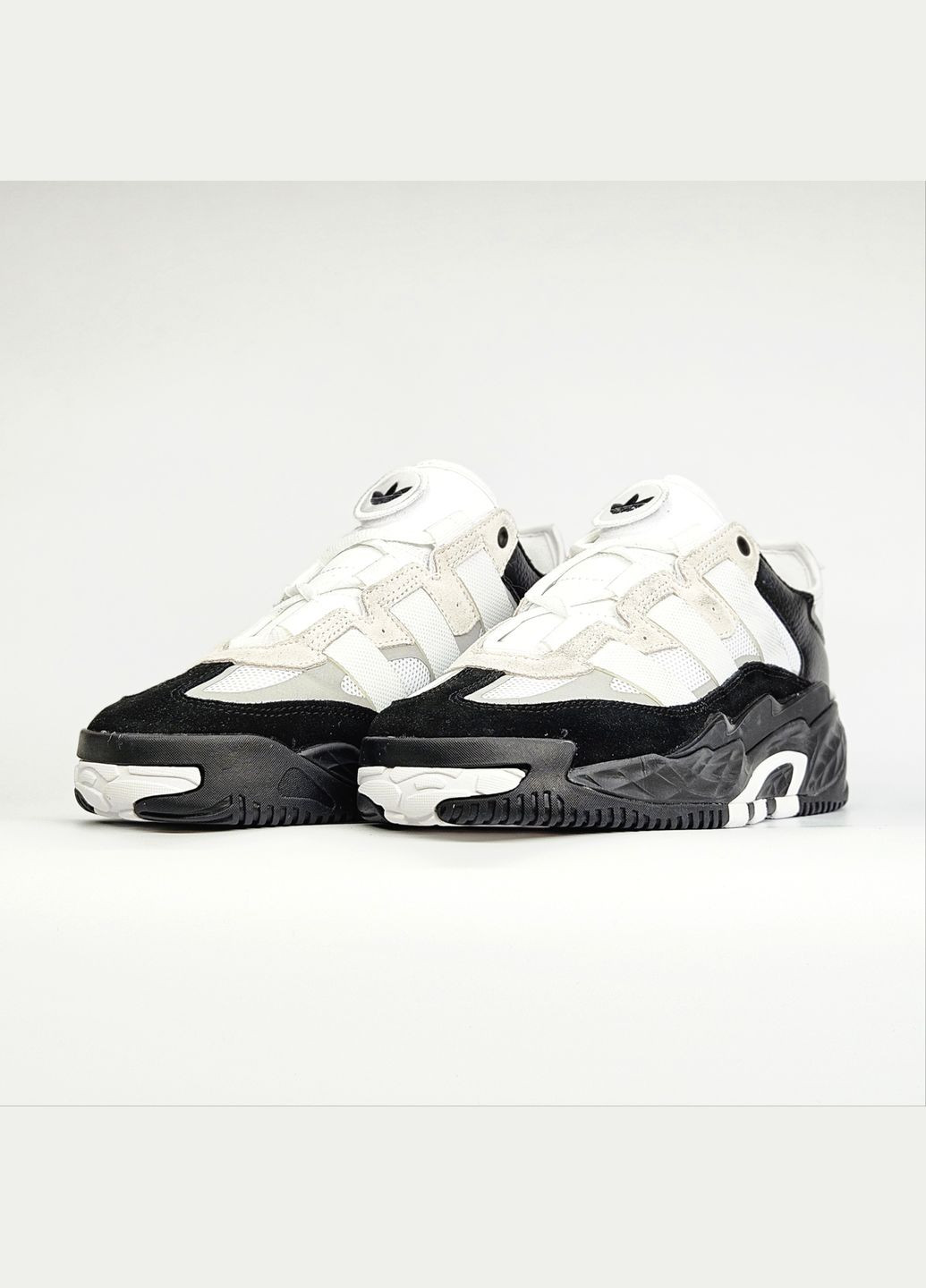 Кросівки жіночі і чоловічі Adidas Niteball black white | Адідас Найтбол чорні білі No Brand чорно-білі демісезони (307397791)