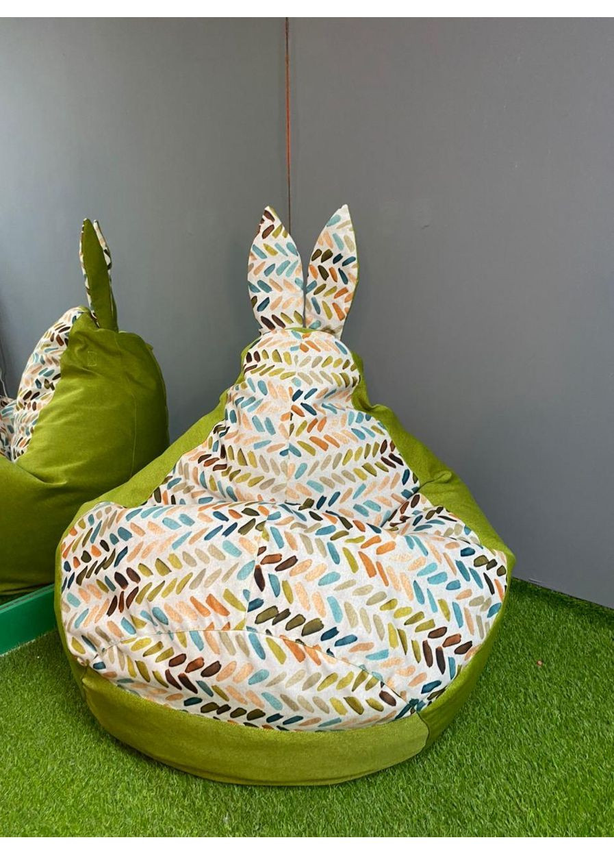 Кресло - мешок груша Зайка, M - 100х75 Bertin DT4+Квинс 10782 SkyPuff (361257270)