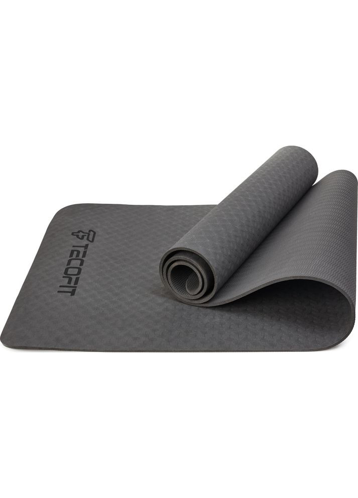 Коврик TPE для йоги и фитнеса 183x 61 x 0.6 см Black (TOP18074471/1) TECOFIT (370439588)