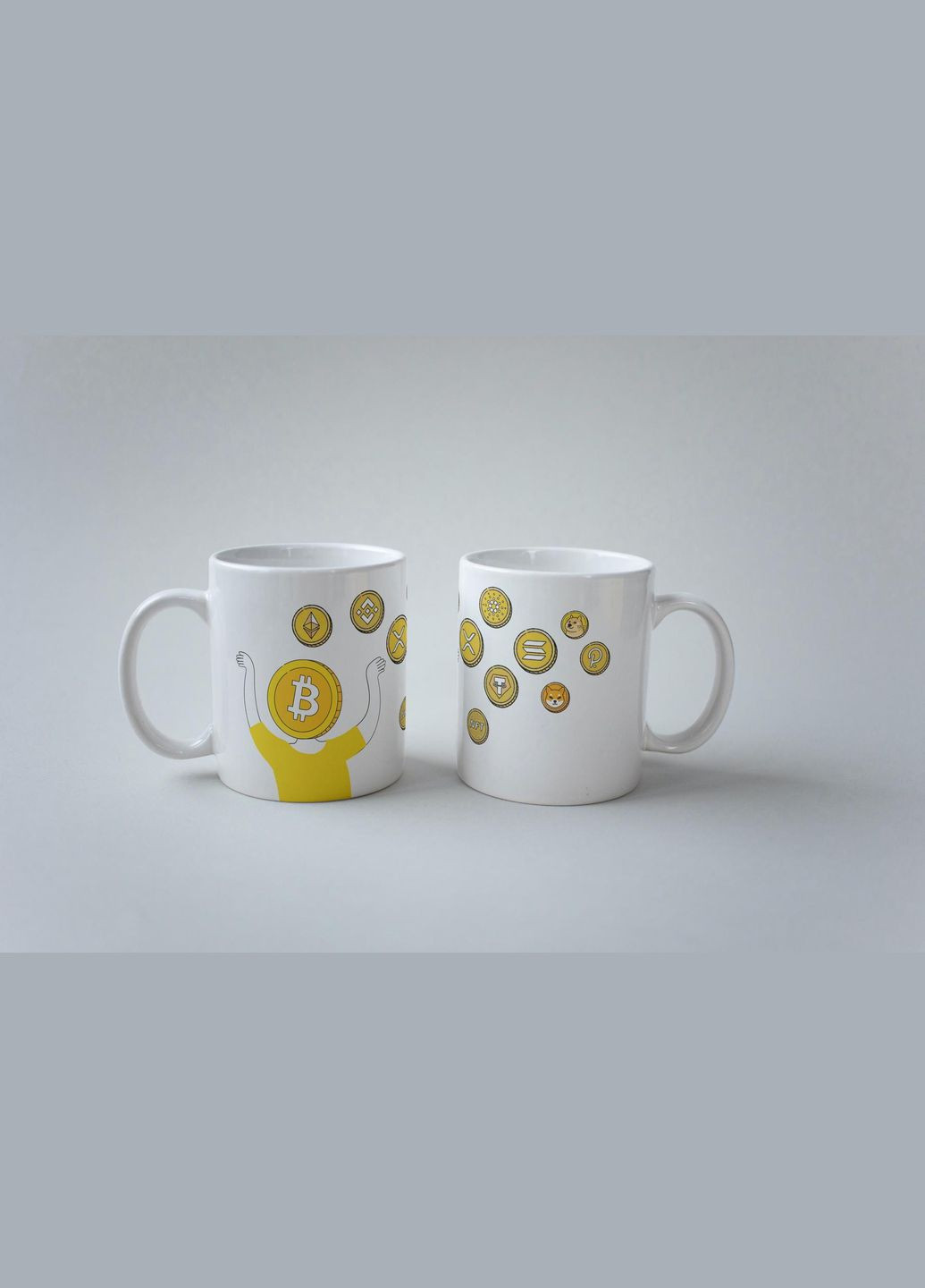 Кружка з принтом "Криптовалюта" 330 мл Біла No Brand (324263299)