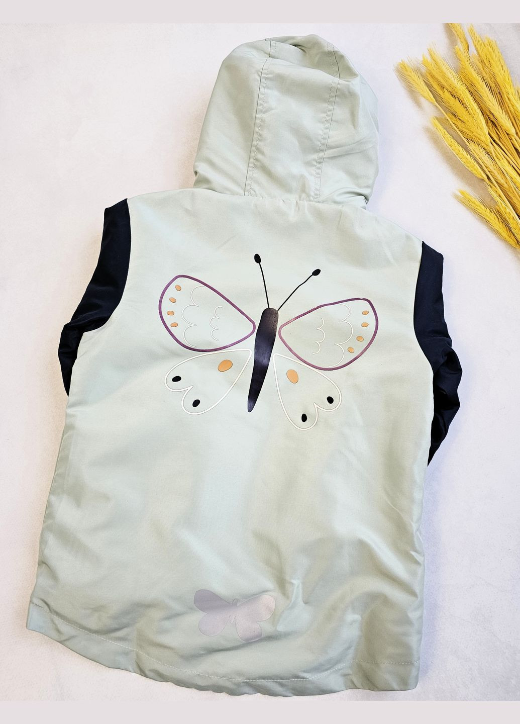 М'ятна демісезонна дитяча тепла демісезонна куртка 3в1 на флісовій підкладці Lupilu Куртка