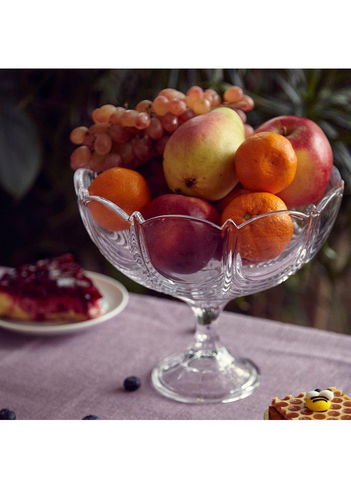 Фруктівниця (цукерниця) скляна на ніжці Orion 22 см (69004/99001/220) Bohemia (334009816)
