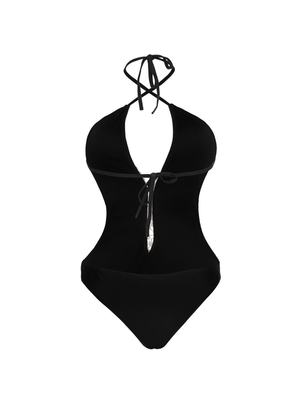 Черно-белый летний купальник No Brand