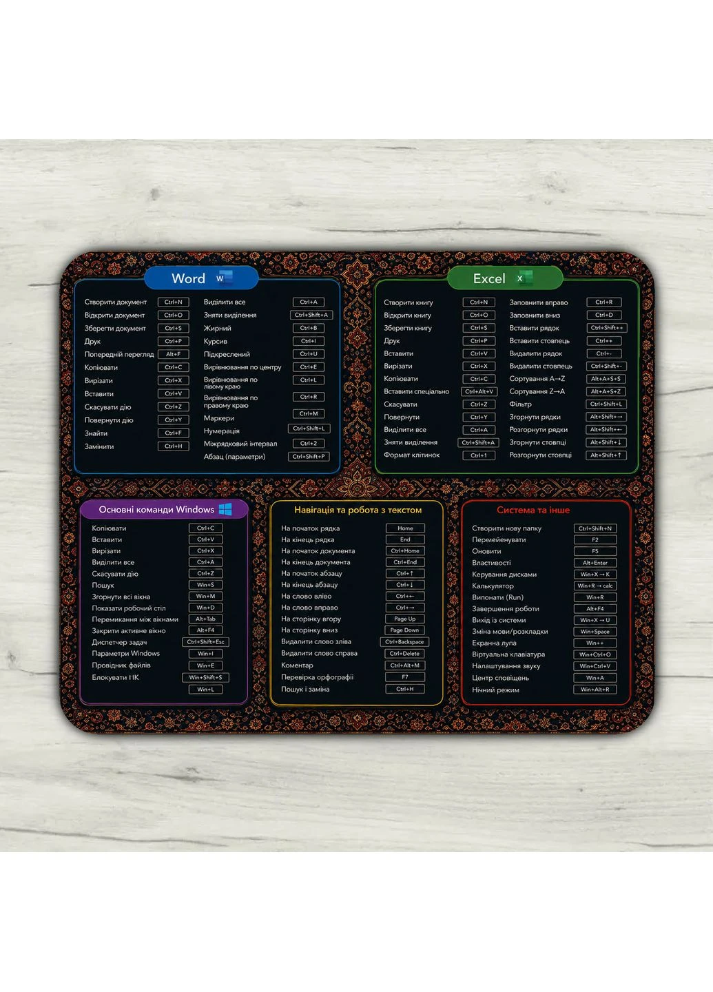 Коврик для мыши Hot Keys игровой и офисный 36х29 нескользящая резиновая основа, точная поверхность для оптической (52318) No Brand (402349774)