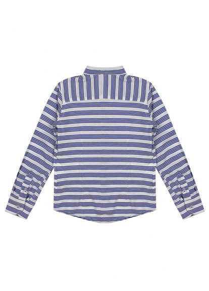 Сорочка трикотажна на довгий рукав для хлопця STG154 біла з синім смугаста Street Gang (331336292)
