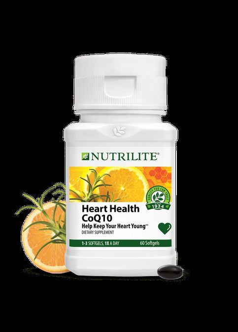 Харчова добавка для здоров'я серця Amway Heart Health CoQ10 60 капсул Nutrilite (280265988)