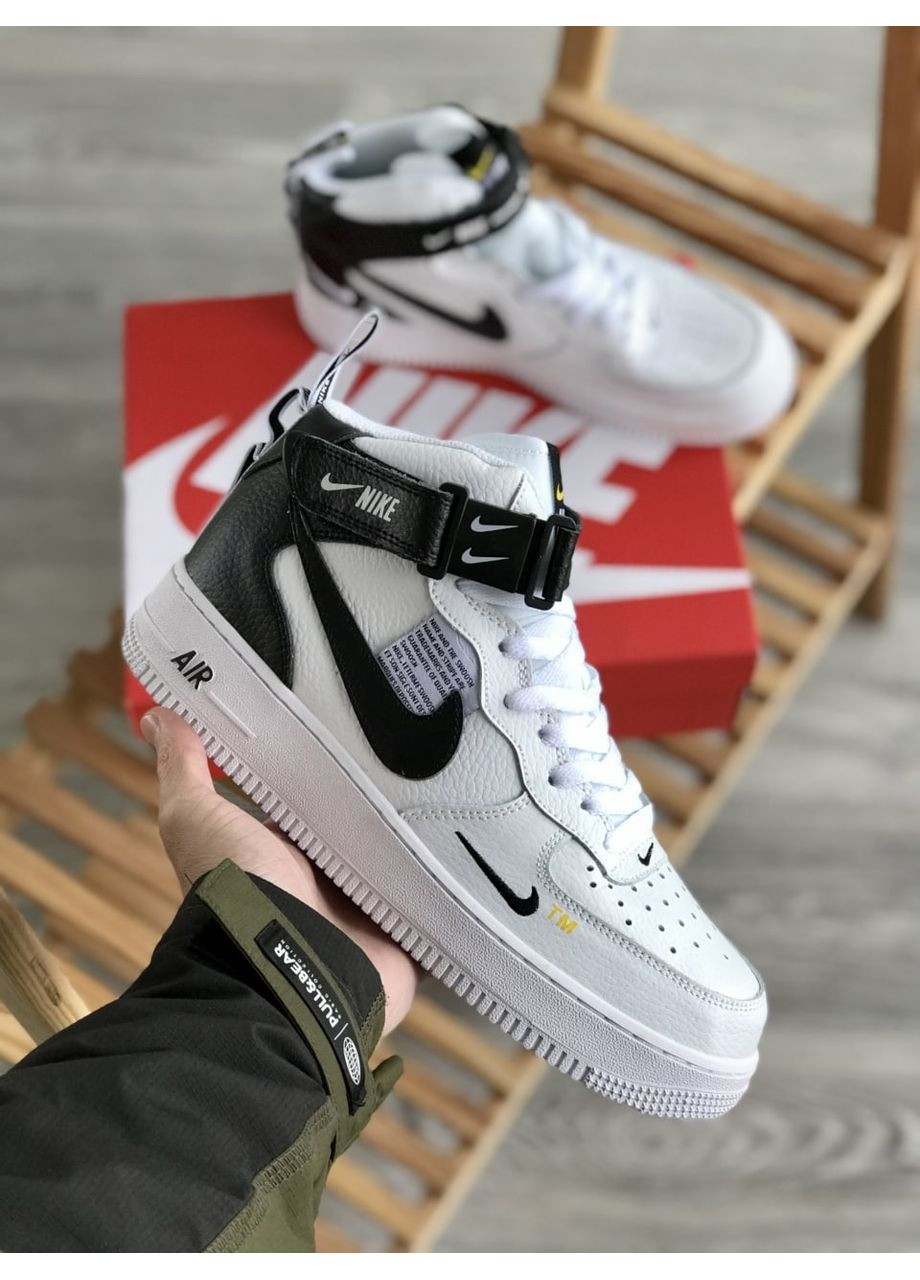 Білі Осінні кросівки чоловічі nike air force 107lv8 ultra high white найк аір форс 1 преміум No Brand