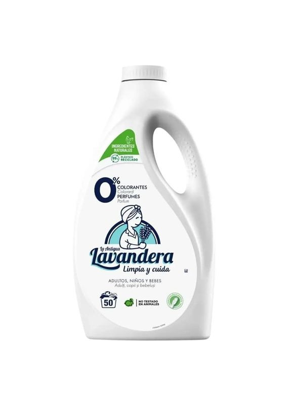 Гель для стирки Lavandera Natural Универсальный Без красителей и аромата 2.5 л 50 стирок La Antigua Lavandera (369798949)