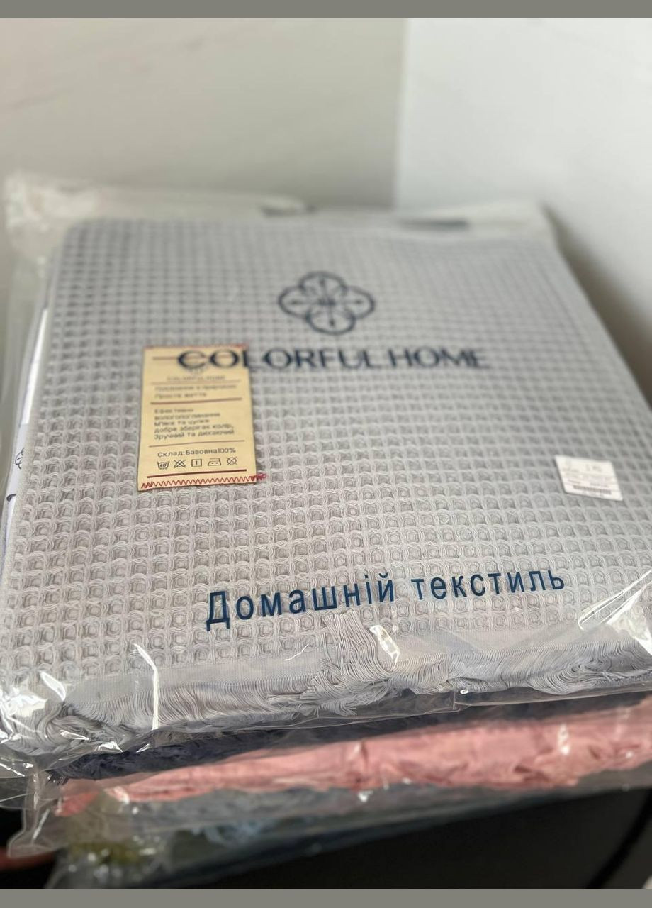 Покрывало вафельное хлопок летнее 200х230 см (П4К-rai-pike-001-05) No Brand (308754886)