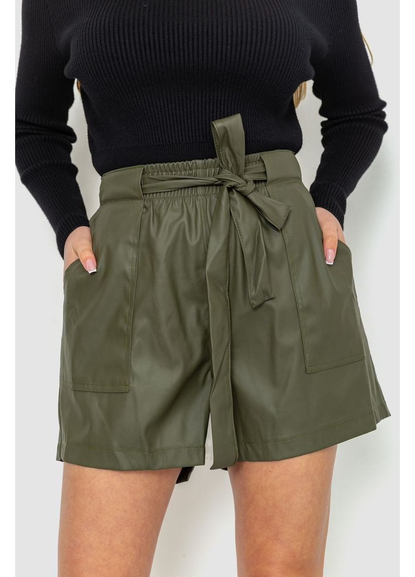 Женские шорты из экокожи, 102R295-1 Ager (361225648)