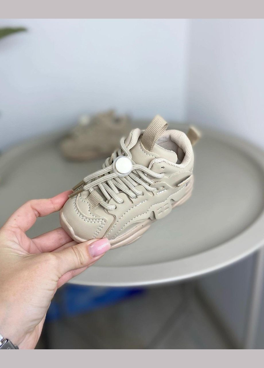 Бежеві всесезонні дитячі кросівки бежеві 1175 No Brand