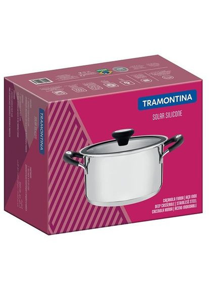 Каструля з кришкою Solar silicone 6 л 62124/243 Tramontina (316626238)
