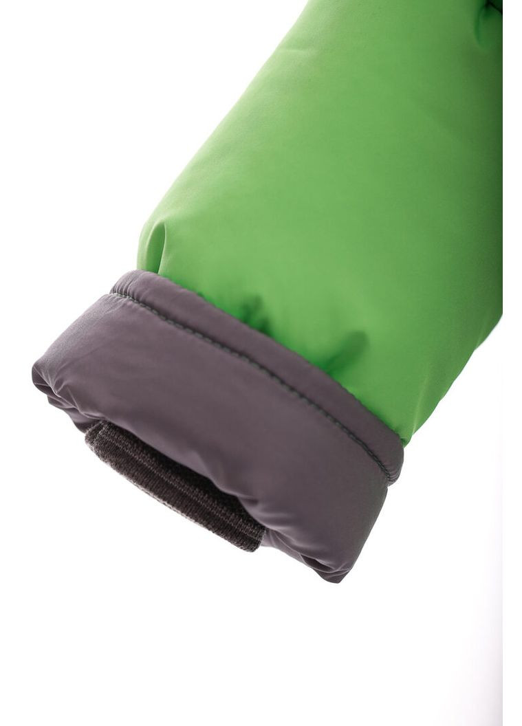 Комбінезон Конверт на хутрі Трійка зелена з сірим 98 см (45101) BABYKROHA (315423924)