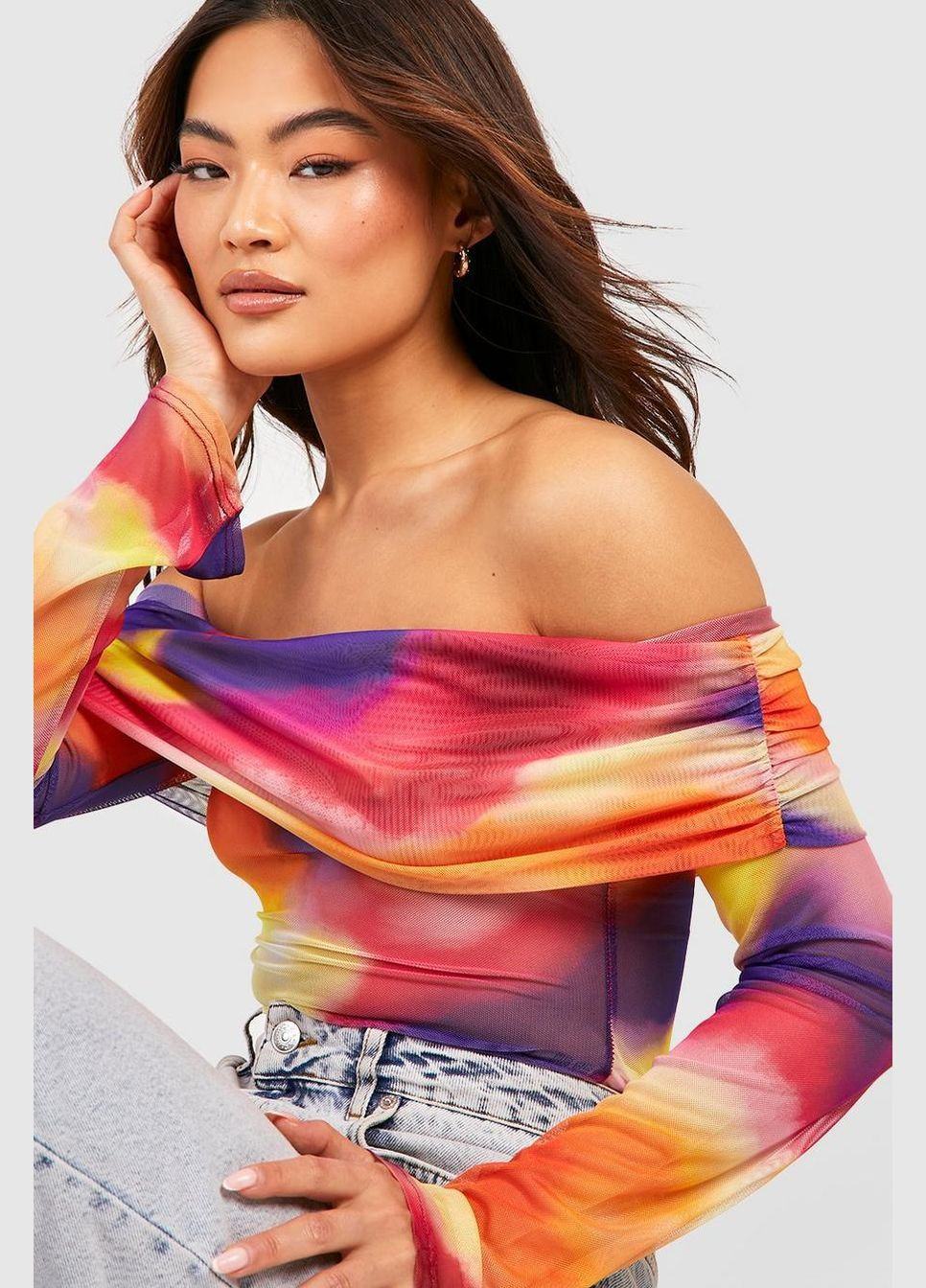 Комбинированная блуза Boohoo