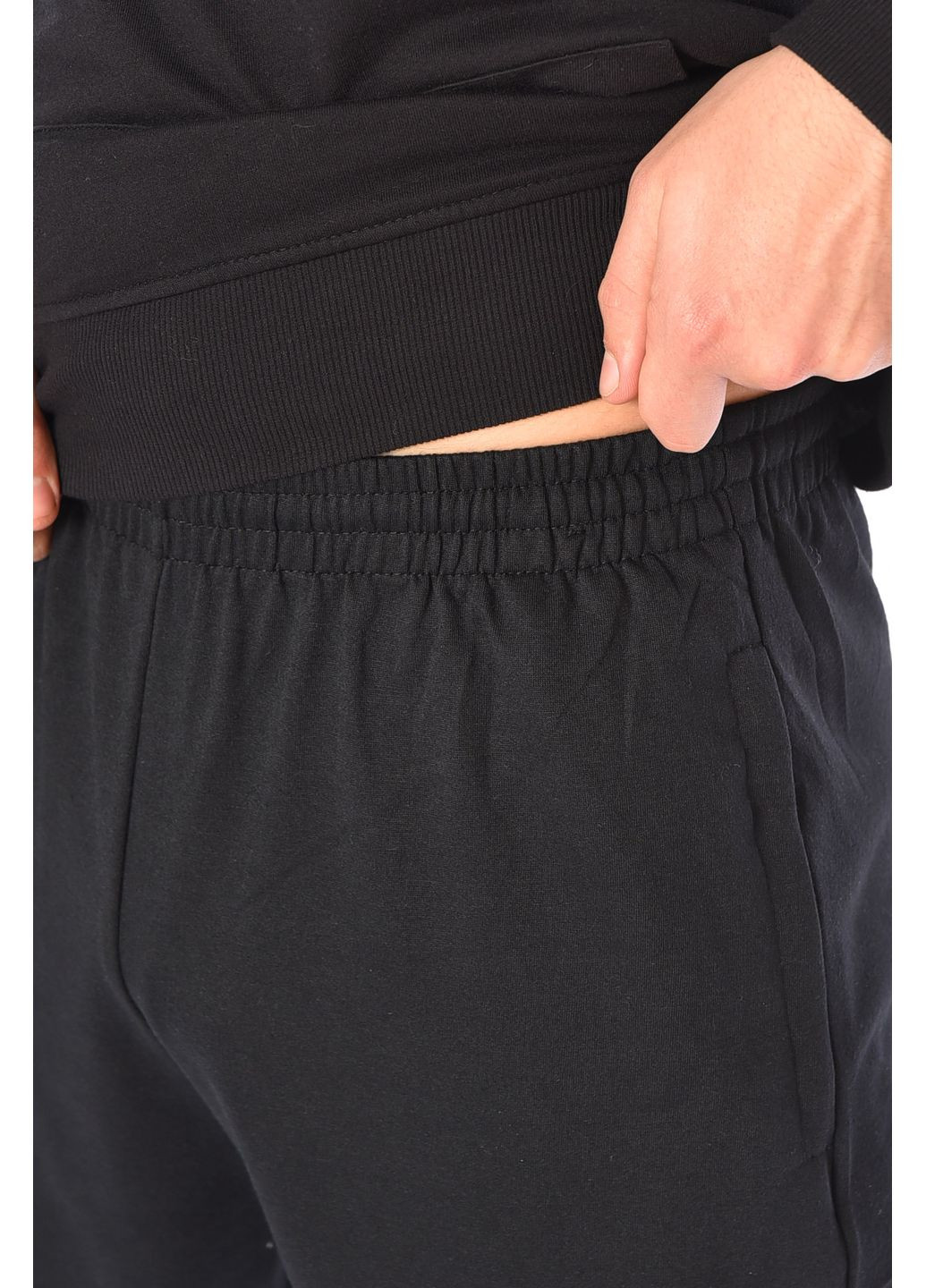 Черные спортивные демисезонные зауженные брюки Let's Shop