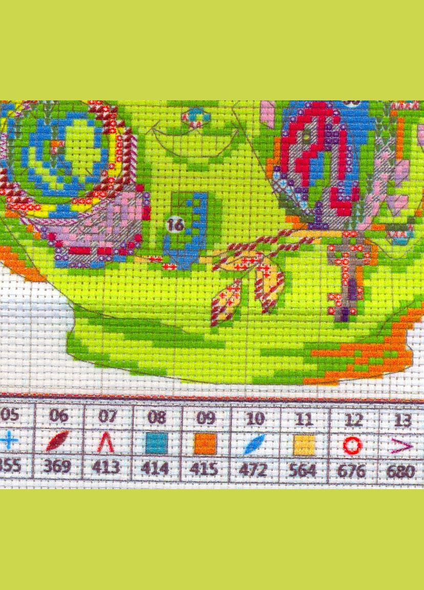 Набор для вышивания по нанесённой на канву схеме "Rabbit cups". AIDA 14CT printed, 26*26 см Joy Sunday (313614230)