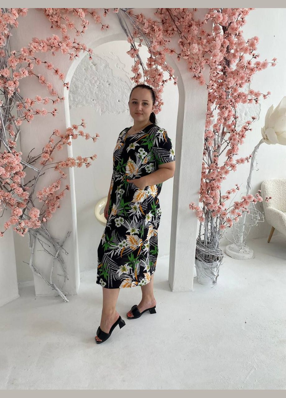 Зеленое легкое платье больших размеров Fashion