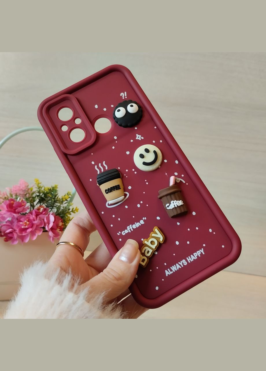 Чохол для xiaomi redmi 12c силіконовий з 3-D наклейками TPU Toys Case (бордо) No Brand (316089082)