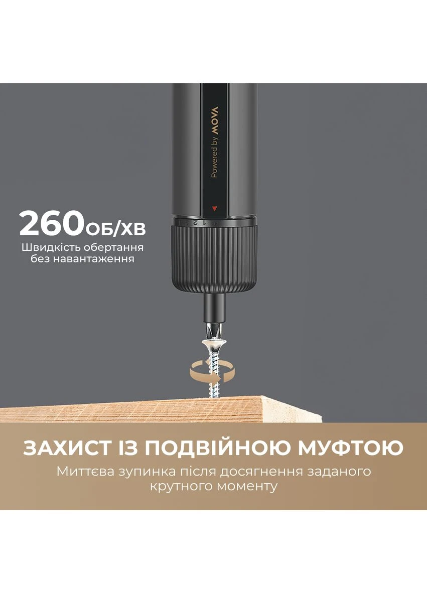 Электроотвертка (8Nm, 24 биты в кейсе) Mova MSD008 (397158448)
