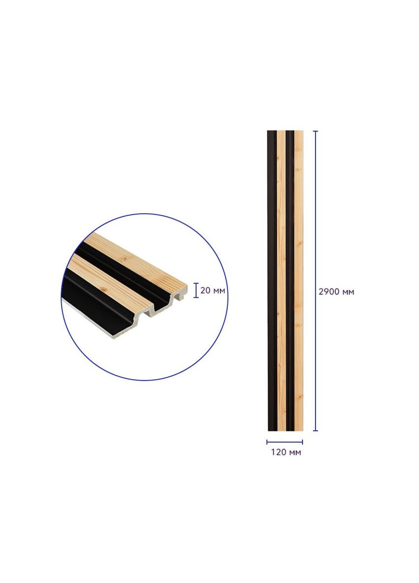 Декоративна PS рейка 2900*120*20мм (D) SW-00002146 Sticker Wall (316187123)