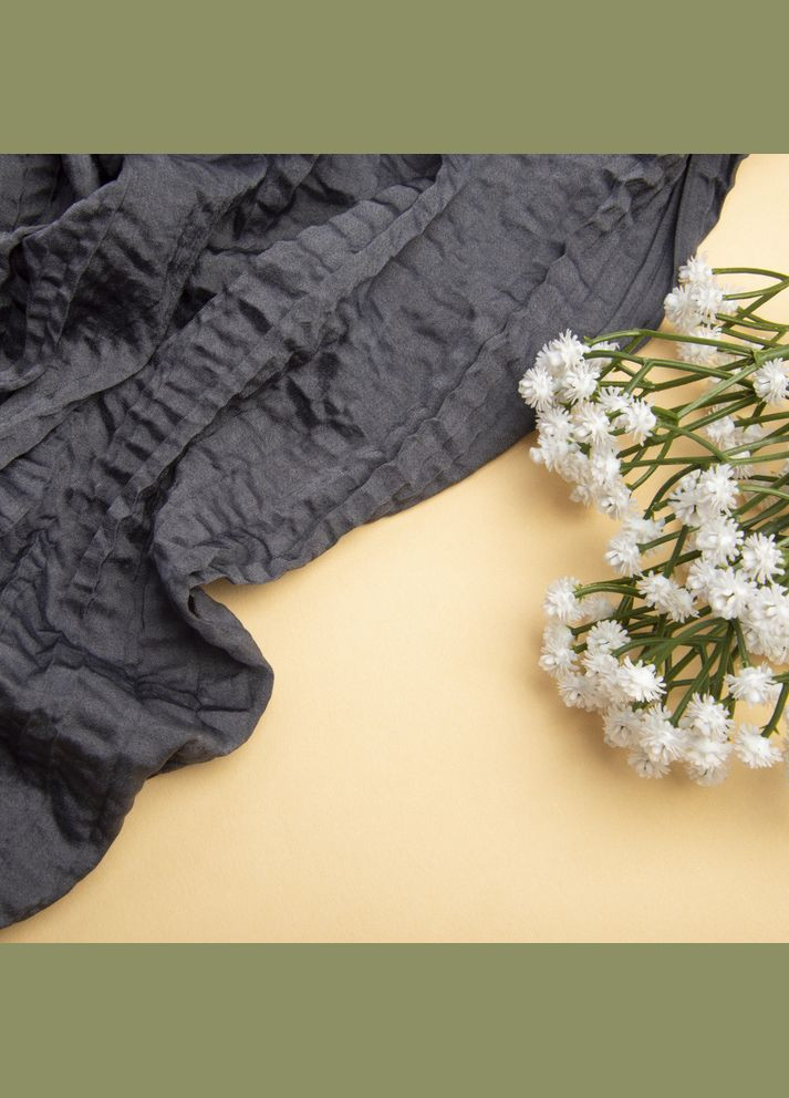 Тканина плательна шовк креш Джура 108 гр/м2 сіра IDEIA (275870064)