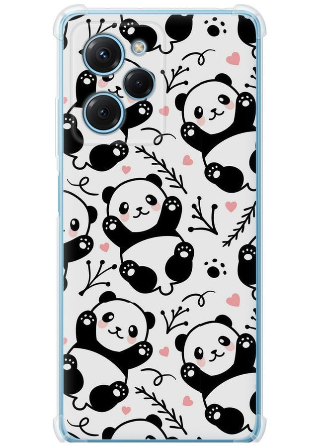 Силіконовий протиударний с посиленими кутами чохол 'Панди' для Endorphone Xiaomi Poco X5 Pro 5G (296582644)