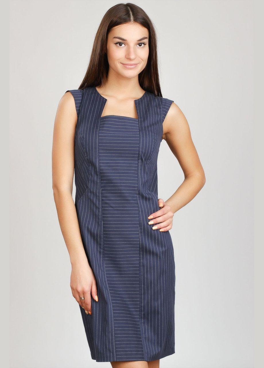 Синя ділова сарафан у смужку 2 Льва