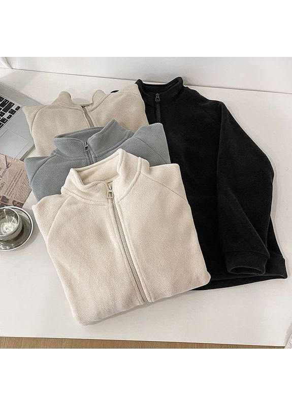 Универсальная флисовая кофта на молнии с мягкой текстурой No Brand (370434182)