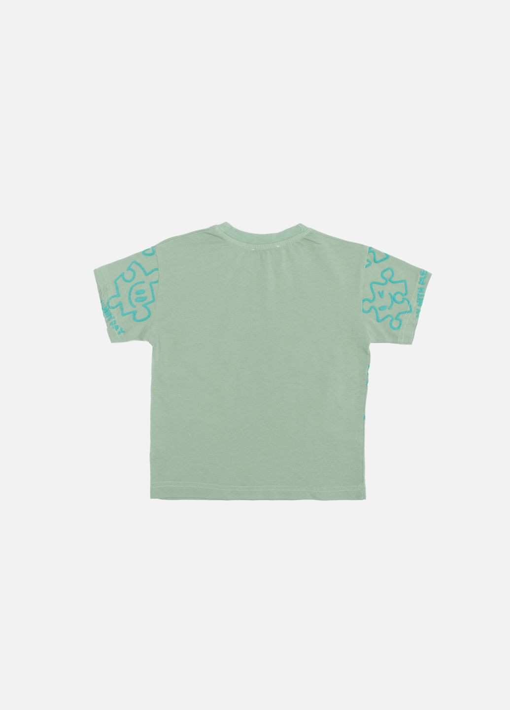 Оливкова літня футболка з коротким рукавом для хлопчика колір оливковий цб-00246542 First Kids