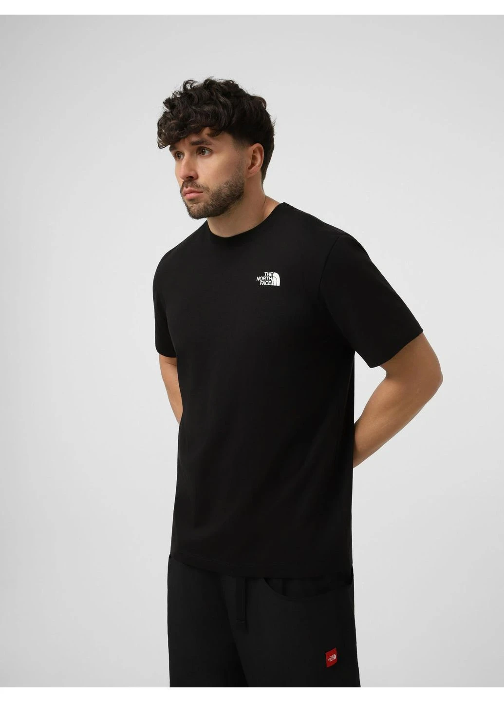 Чорна стильна літня футболка чорна з коротким рукавом The North Face