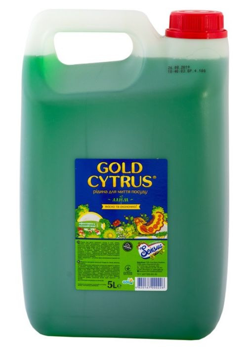 Gold Cytrus жидкость для мытья посуды 5л зеленый лайм Gold Drop (326745063)