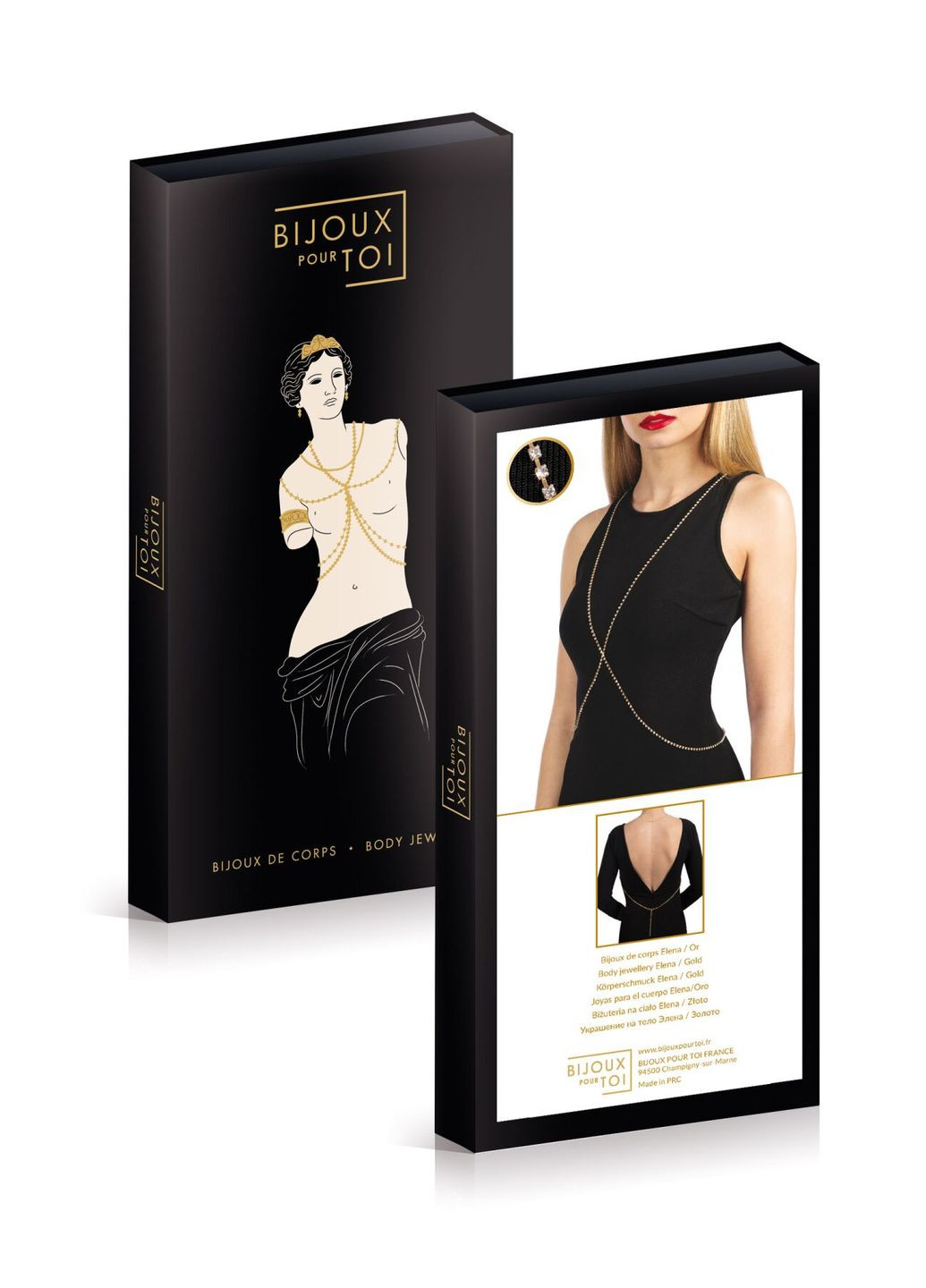 Ланцюжок для бюста – Elena Gold зі стразами Bijoux Pour Toi (369945527)