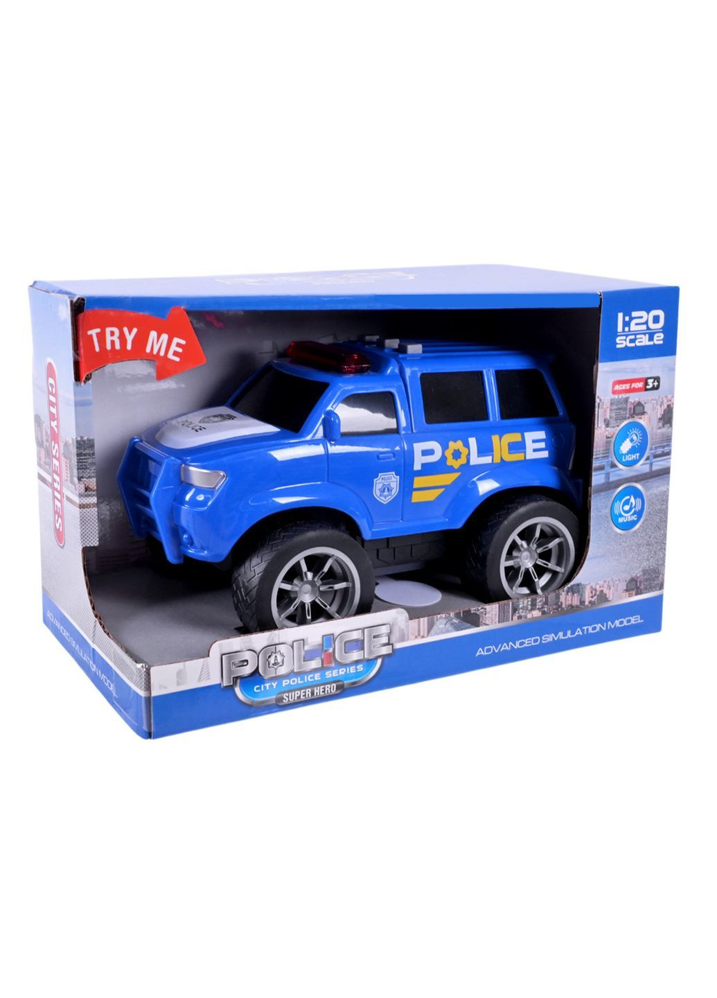 Іграшковий поліцейський позашляховик з світловими та звуковими ефектами на батарейках - No Brand 661-014E (371928243)