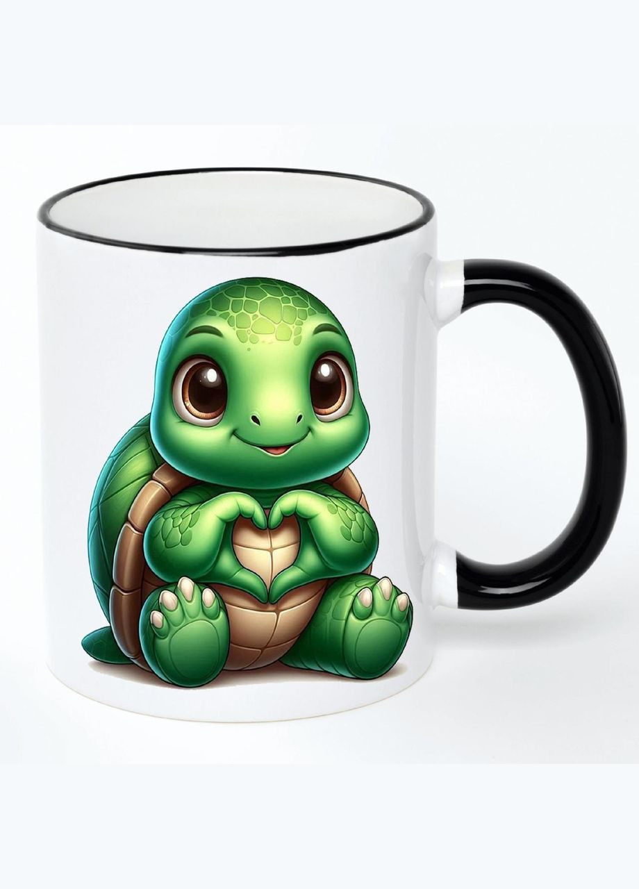 Чашка с детским рисунком (кружка, кружка) #0316 Белая с черной ручкой 330 мл No Brand (322712794)