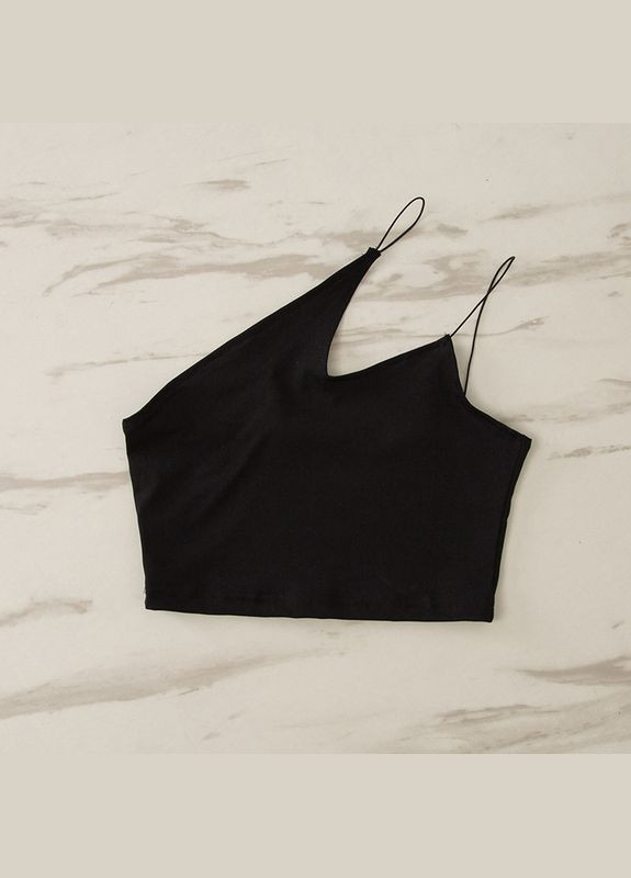 Короткий асиметричный топ Tidal Nest черный M No Brand (338423985)