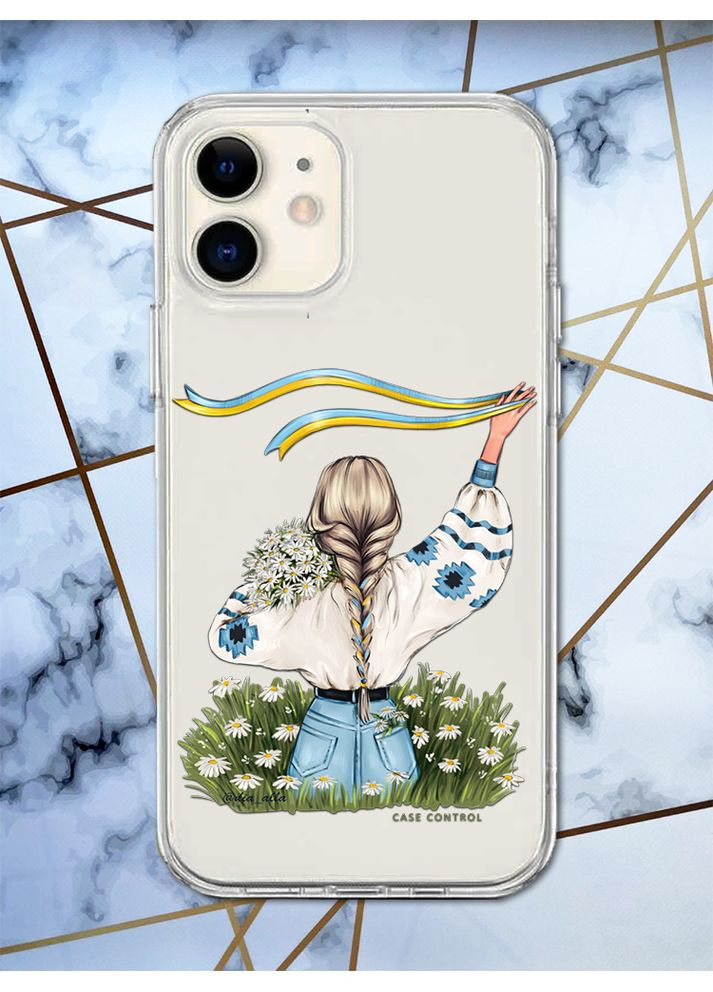 Прозрачный чехол на iPhone 12 mini:: Девушка с лентой (принт 17) Creative (359495811)