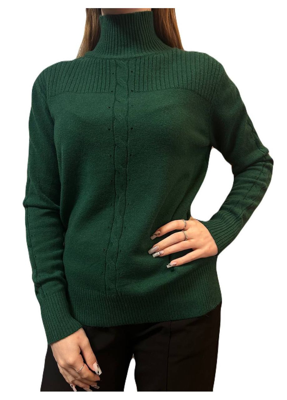 Зелений зимовий светр Glam Panic