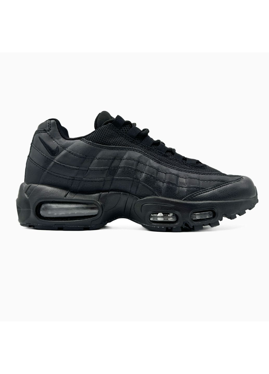 КРОСІВКИ ЖІНОЧІ NIKE AIR MAX 95 BLACK НАЙК АІР МАКС 95 No Brand чорні демісезони (368870037)