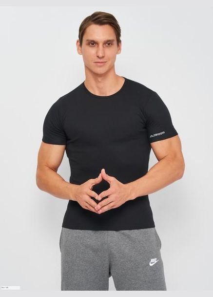 Чорна футболка t-shirt mezza manica girocollo чорний Kappa