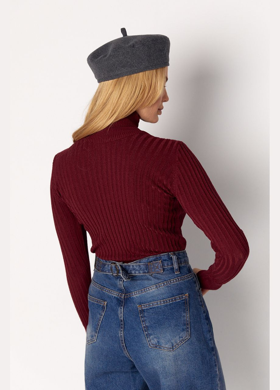 В'язана жіноча водолазка в рубчик Lurex (307699131)