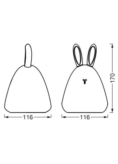 Ночник NIGHTLUX TOUCH LED 2,5W Rabbit, micro-USB, RGBW (4058075602113) Ledvance NIGHTLUX TOUCH LED 2, 5W Rabbit, micro-USB, RGBW (367830228)