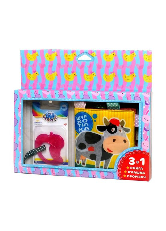 М'яка книжка-шуршалка "Корівка" 403754 з прорізувачем Книжковий хмарочос (330638182)
