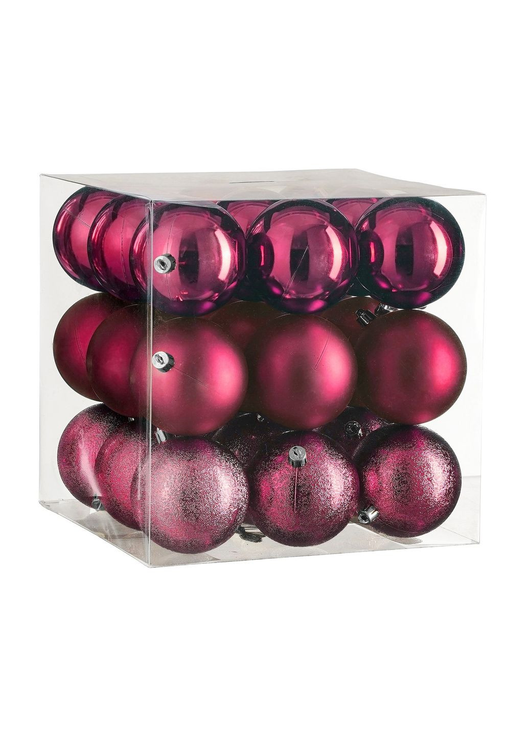 Елочные пластиковые шарики «House of Seasons» комплект 27 шт, Ø 8 см, H&S (326025515)