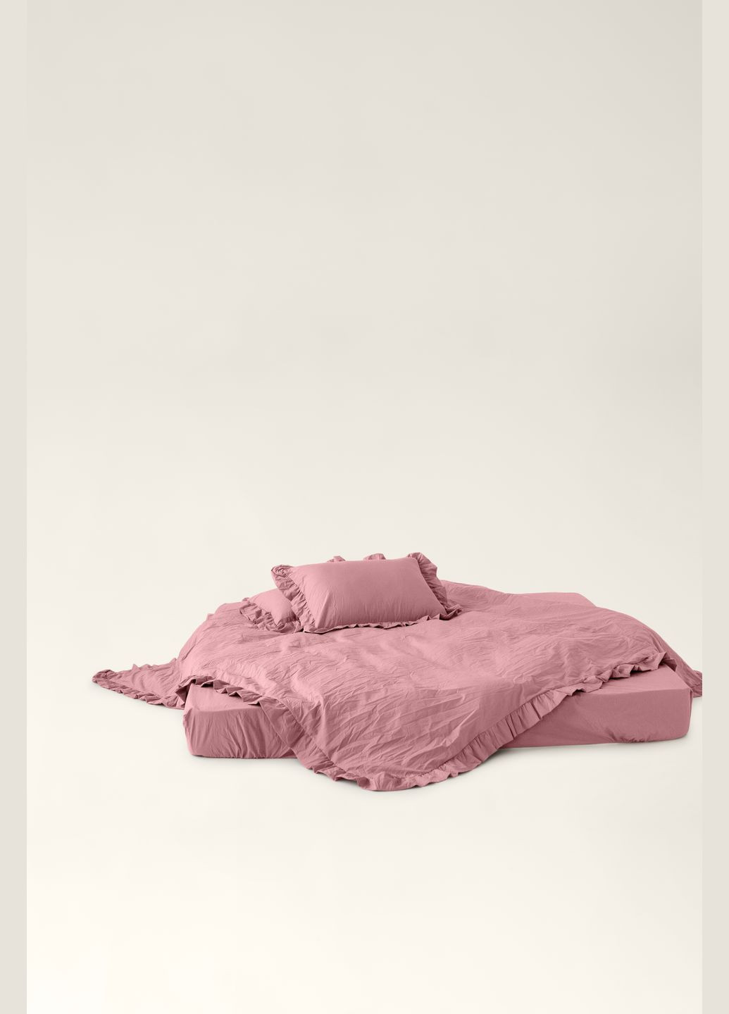 Постельное белье варенный хлопок двуспальное 180 х 215 см 3в1 наволочки, пододеяльник, простынь Beni Home (345641681)