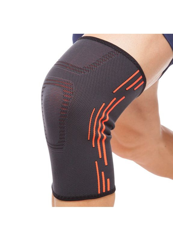 Наколенник эластичный ST-1010 Серо-оранжевый, (35488013) SIBOTE (323025115)