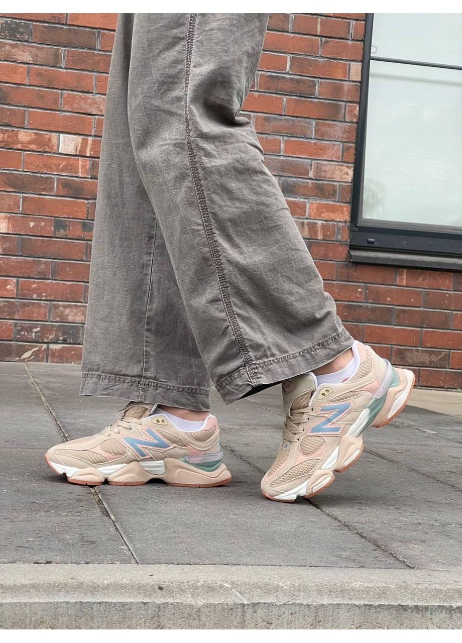 Рожеві Осінні кросівки чоловічі new balance 9060 beige pink blue нью беланс 9060 No Brand