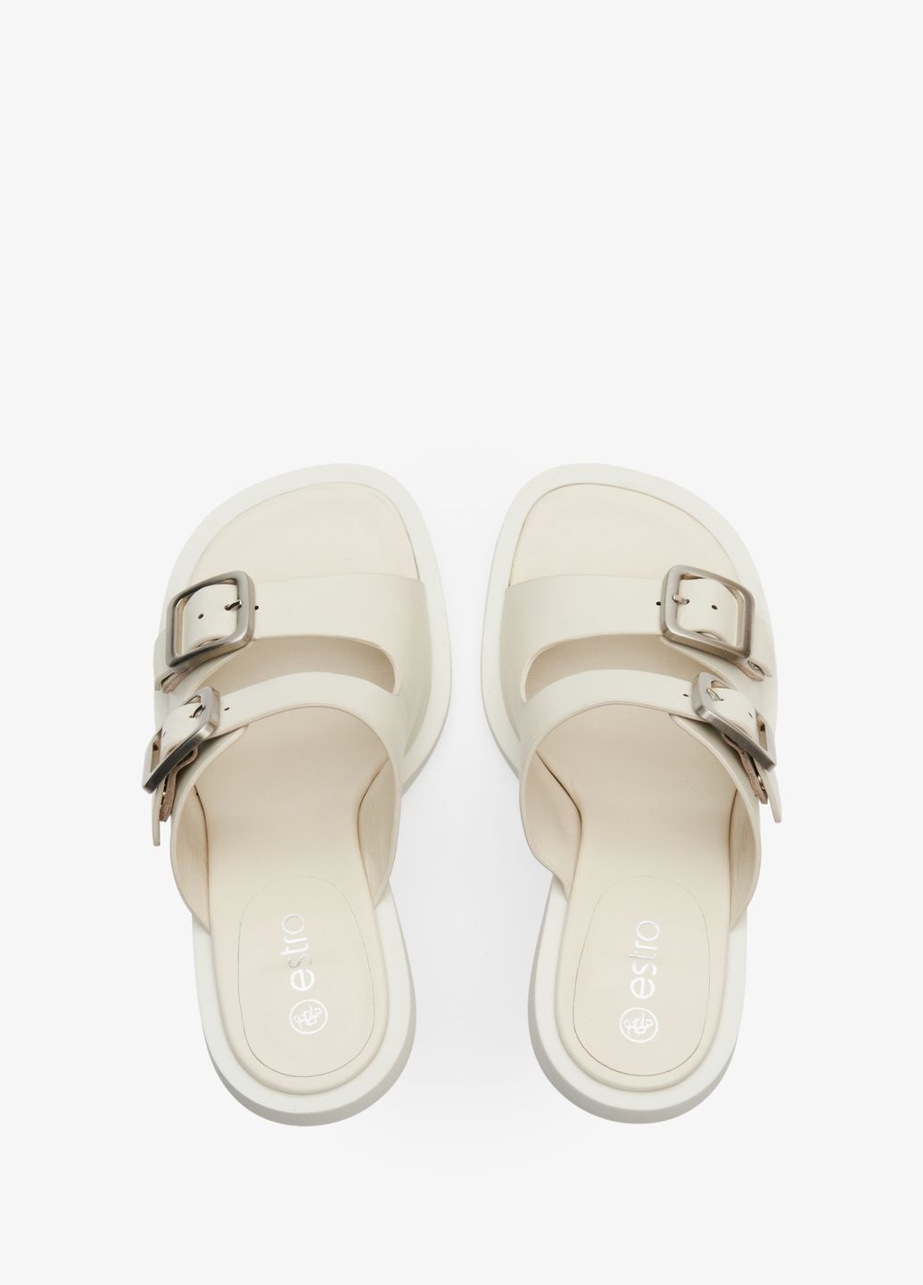 Шльопанці, колір молочний Estro (324030392)